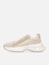 Pinko Sneakers Ariel 07 con logo e dettagli in pelle e suede Nude White