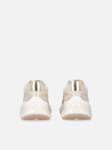 Pinko Sneakers Ariel 07 con logo e dettagli in pelle e suede Nude White