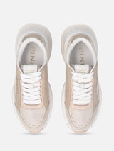 Pinko Sneakers Ariel 07 con logo e dettagli in pelle e suede Nude White