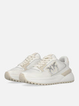 Pinko Scarpe da ginnastica chunky GEM 07 con satin e strass Yogurt