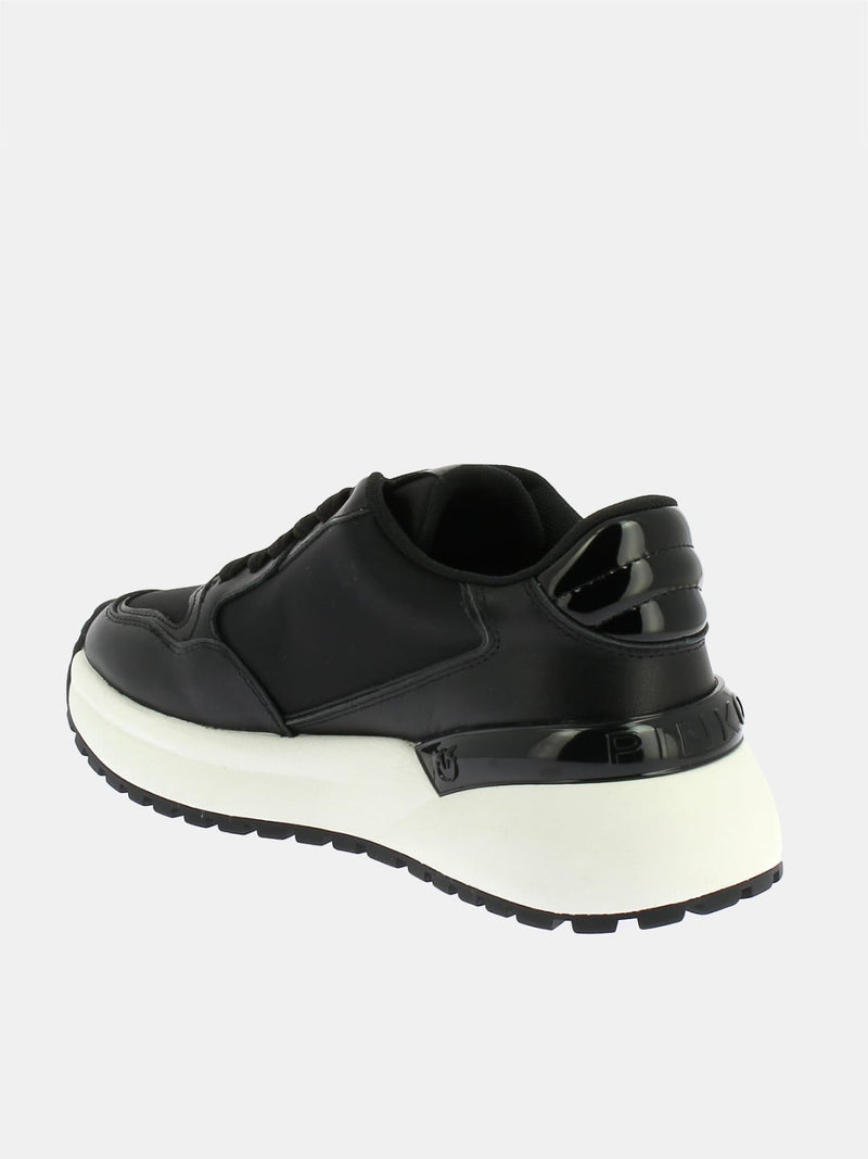 Pinko Scarpe da ginnastica chunky GEM 07 con satin e strass Nero