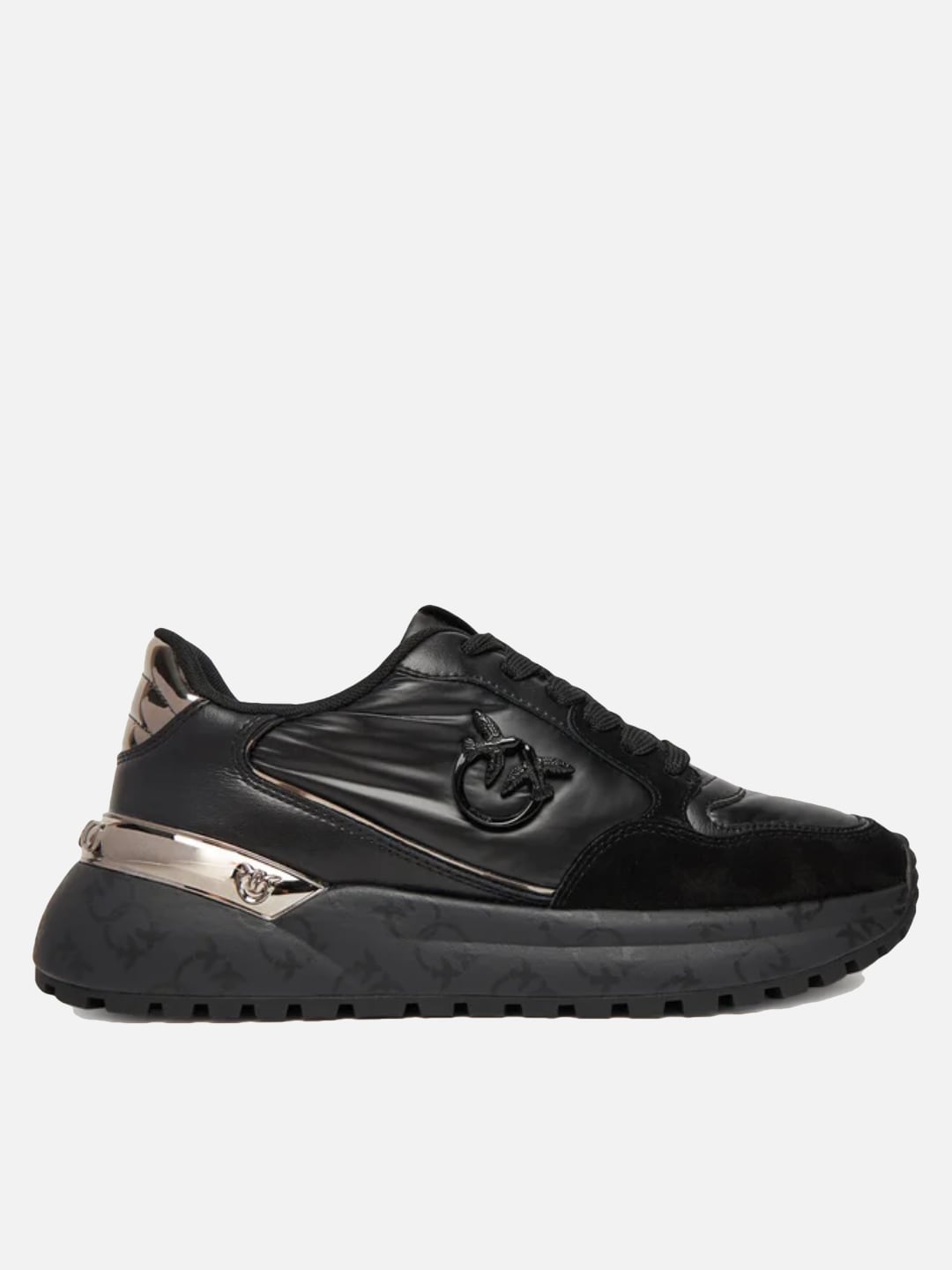 Pinko Sneaker GEM 07 logo Love Birds Tabacco Nero