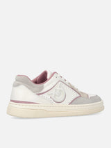 Pinko Sneakers flat in pelle MANDY 08 con logo ricamato Bianco Rosa
