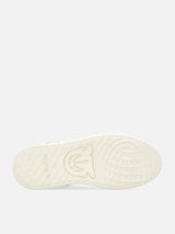 Pinko Sneakers flat in pelle MANDY 08 con logo ricamato Bianco Rosa