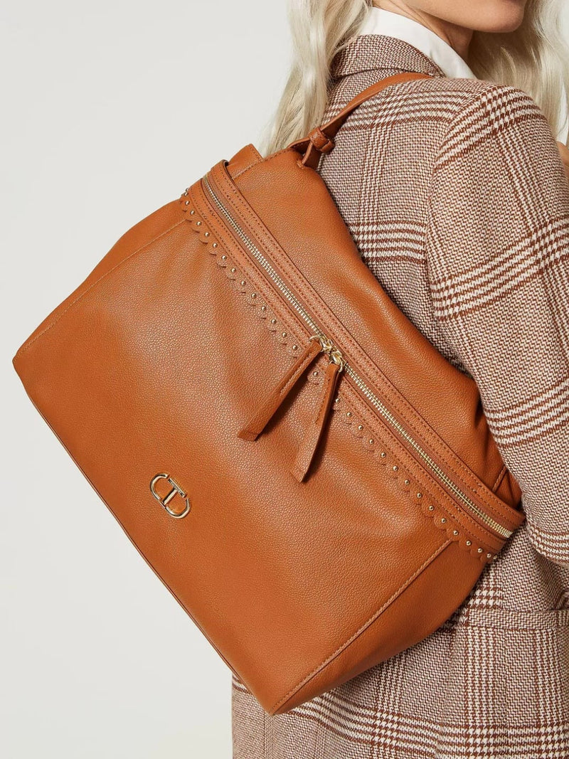 Borsa top handle Cécile grande Brown Leather