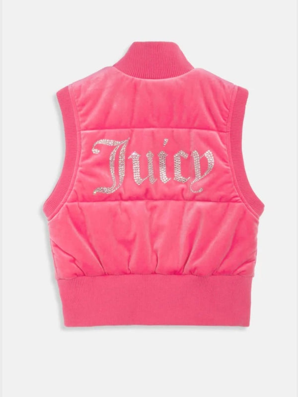 Juicy Couture Gilet Thunder Velour Rosa Barbie