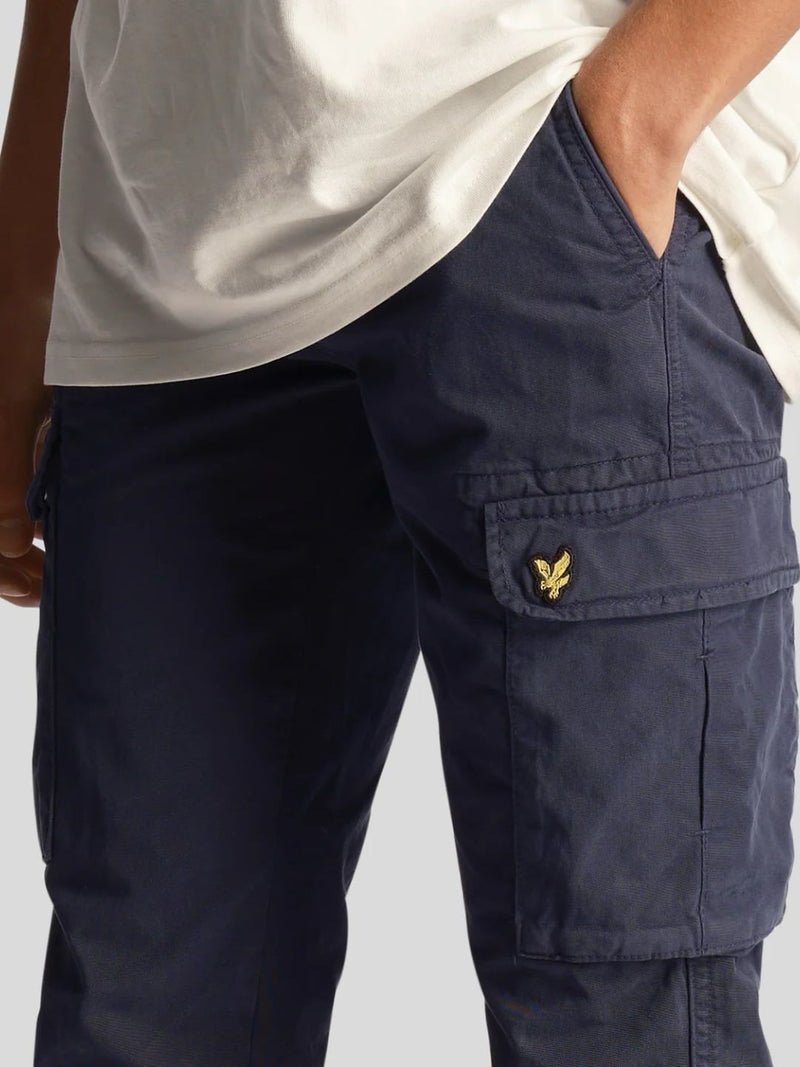 Lyle & Scott Pantalone Cargo con Tasconi Navy