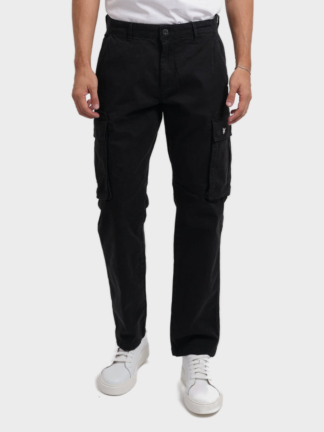 Lyle & Scott Pantalone Cargo Nero Jet Black