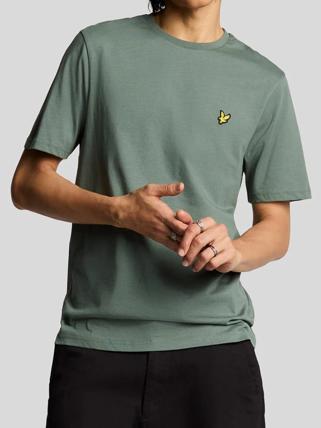 Lyle & Scott T-Shirt Maniche Corte con Ricamo Logo Green Mercurial