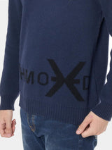 Richmond X Pullover viscosa con ricamo Blu