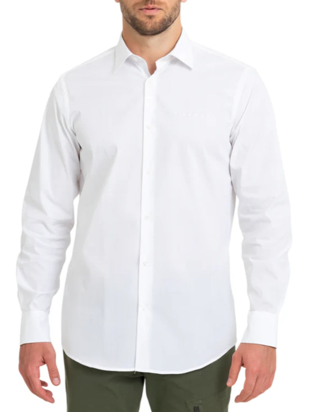 Richmond Camicia in Cotone con Logo Ricamato Bianco