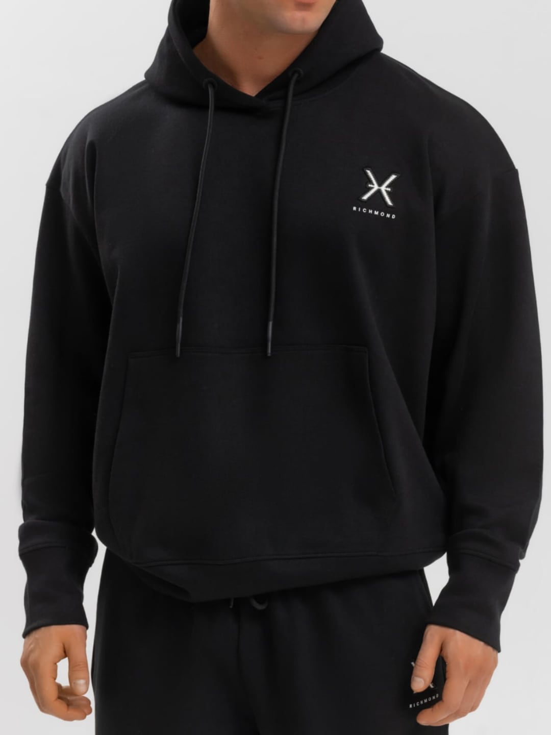 Richmond X Felpa da Uomo con Cappuccio Nero