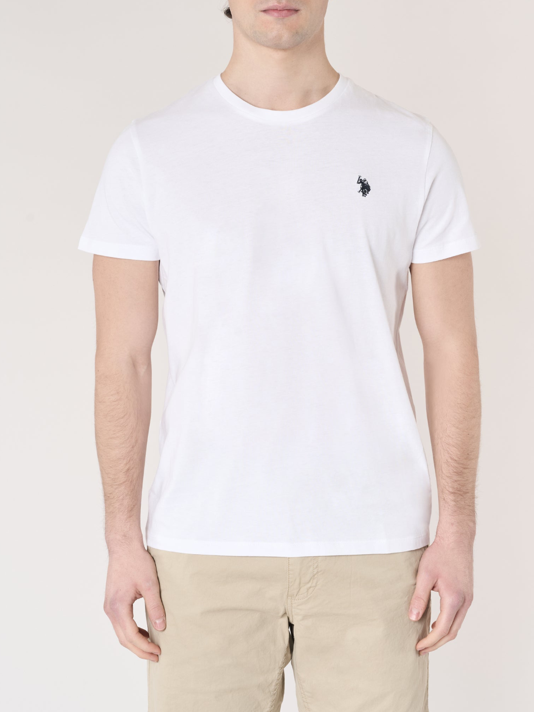 Us Polo Assn T-Shirt Girocollo Mick in Cotone Bianco