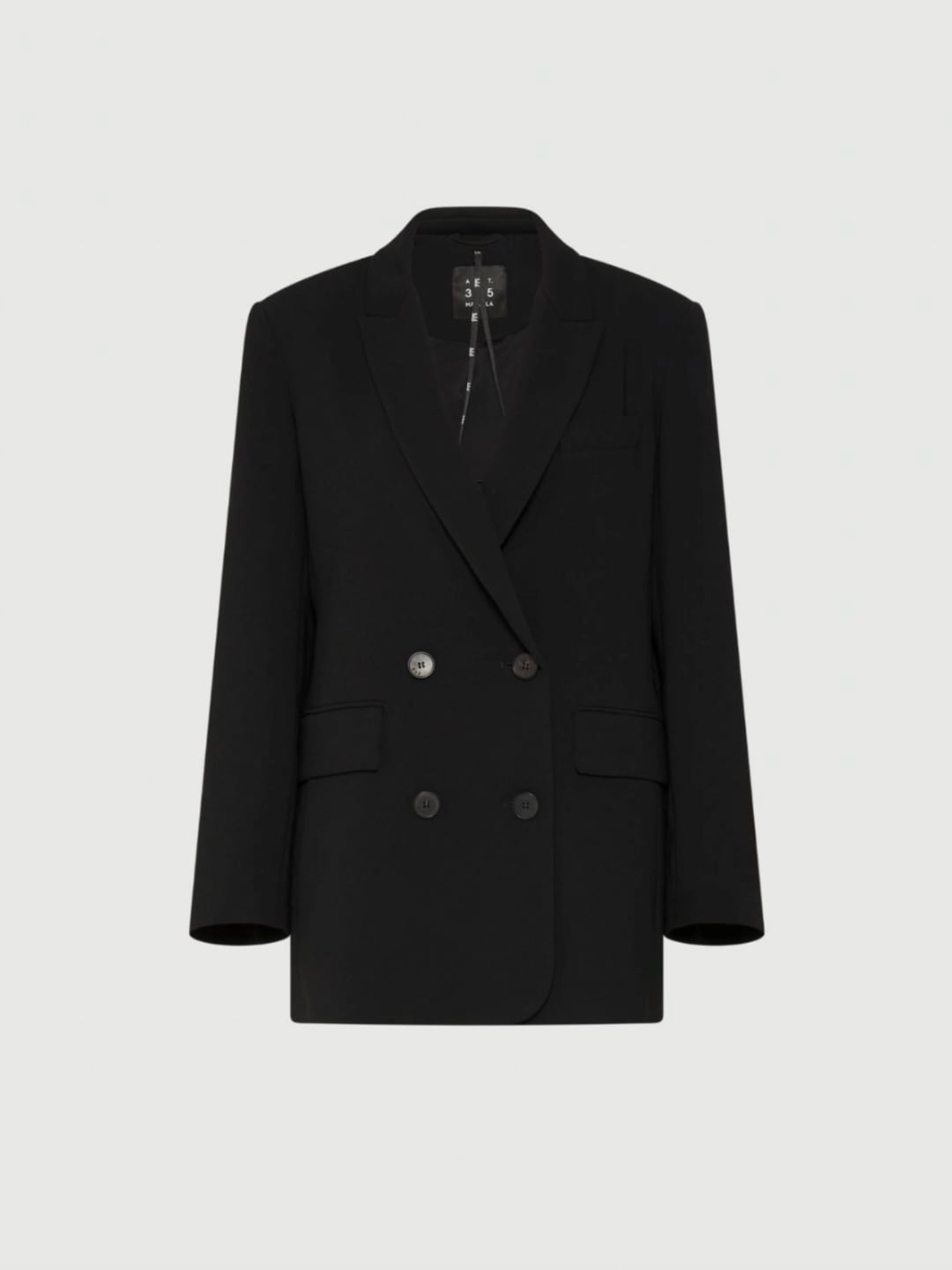 MARELLA Giacca dritta VITALE in envers satin Nero