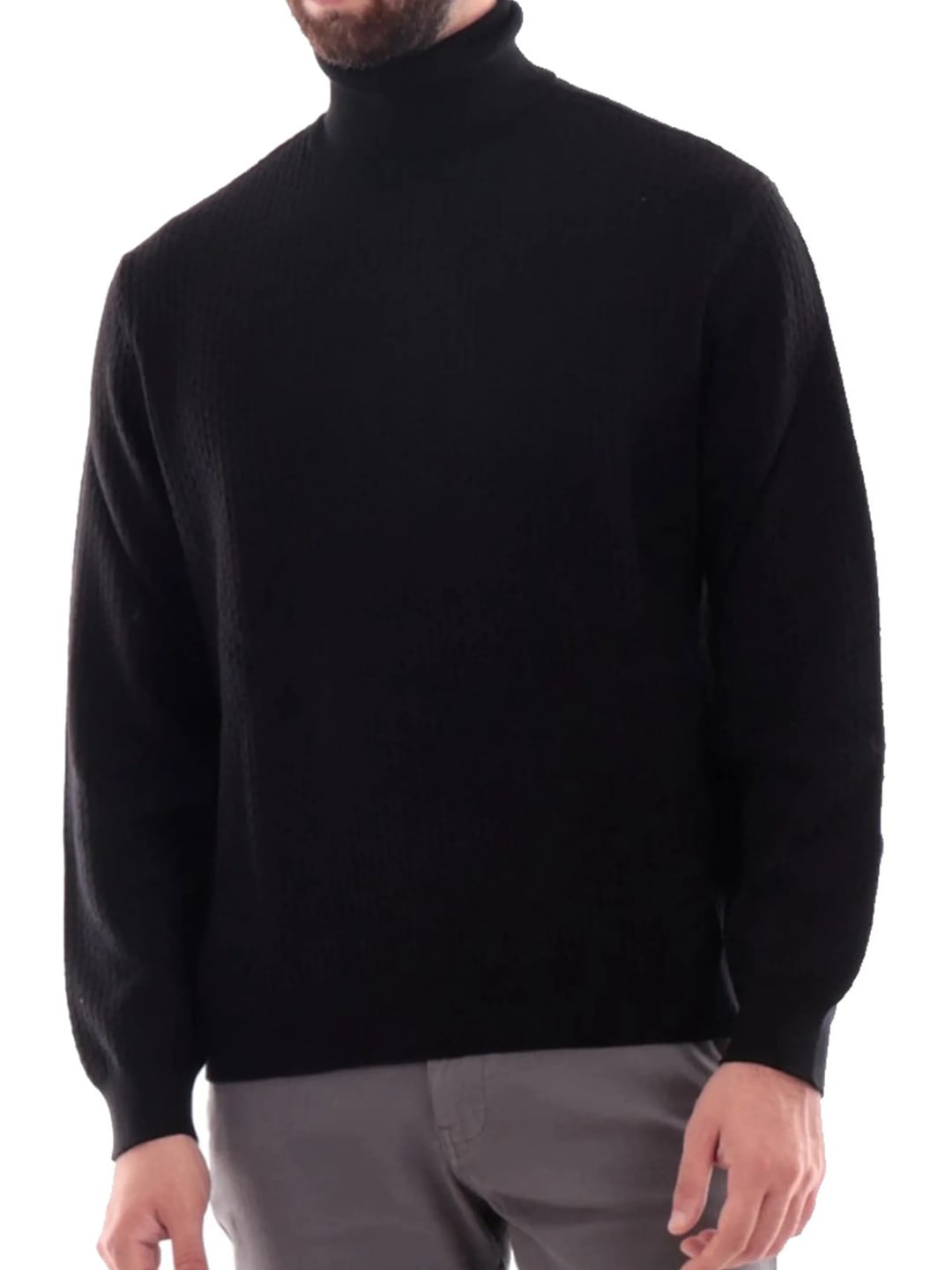 Armani Exchange Maglione Dolcevita da Uomo Nero