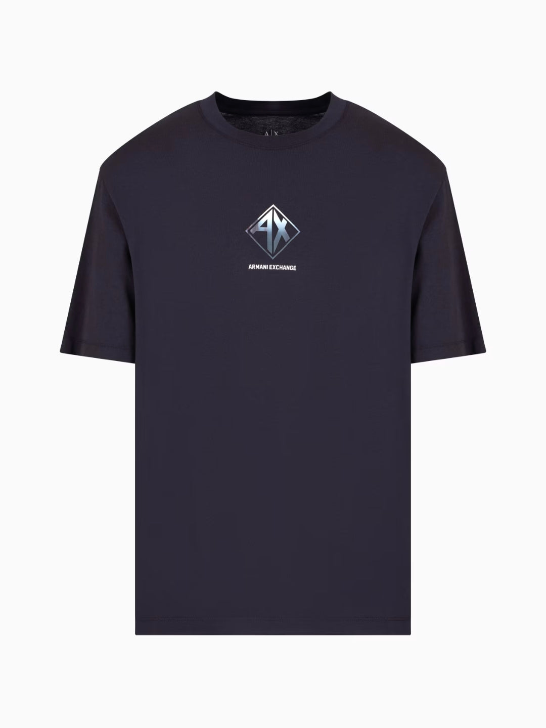 Armani Exchange T-shirt Regular Fit Con Stampa Logo Blu Navy