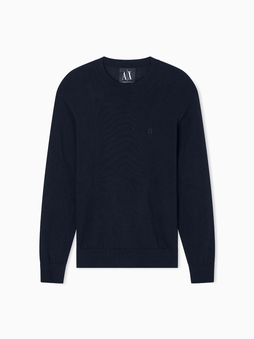 Armani Exchange Maglione Girocollo in misto cotone Deep Navy