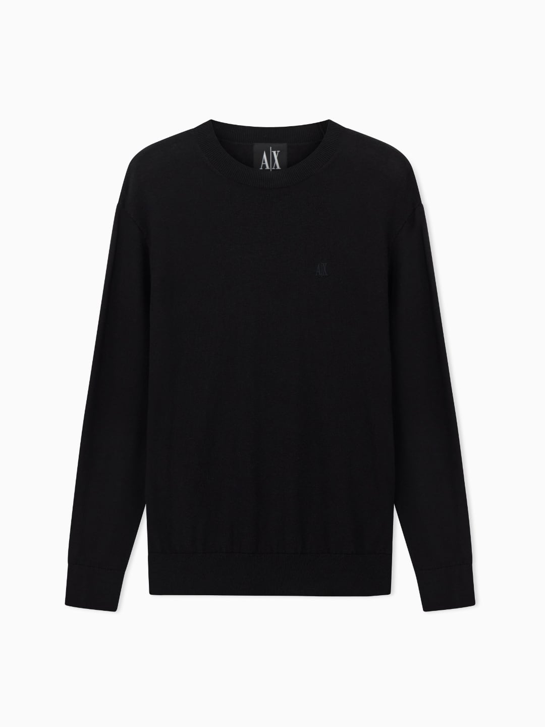 Armani Exchange Maglione Girocollo in misto cotone Nero