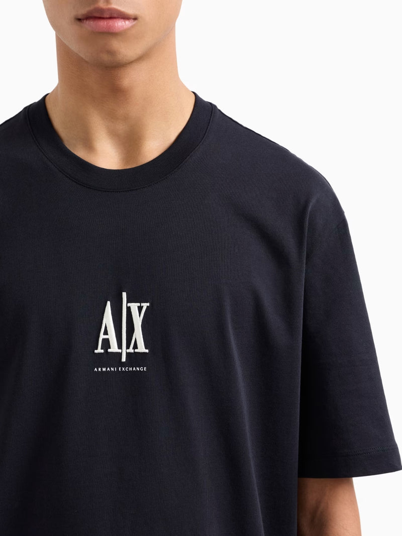 Armani Exchange T-shirt Maniche Corte Regular Fit Blu Navy