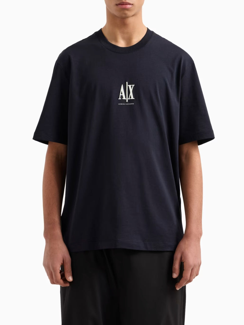 Armani Exchange T-shirt Maniche Corte Regular Fit Blu Navy