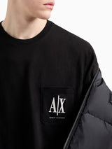 Armani Exchange T-shirt Con Logo Ricamato Regular Fit Nero