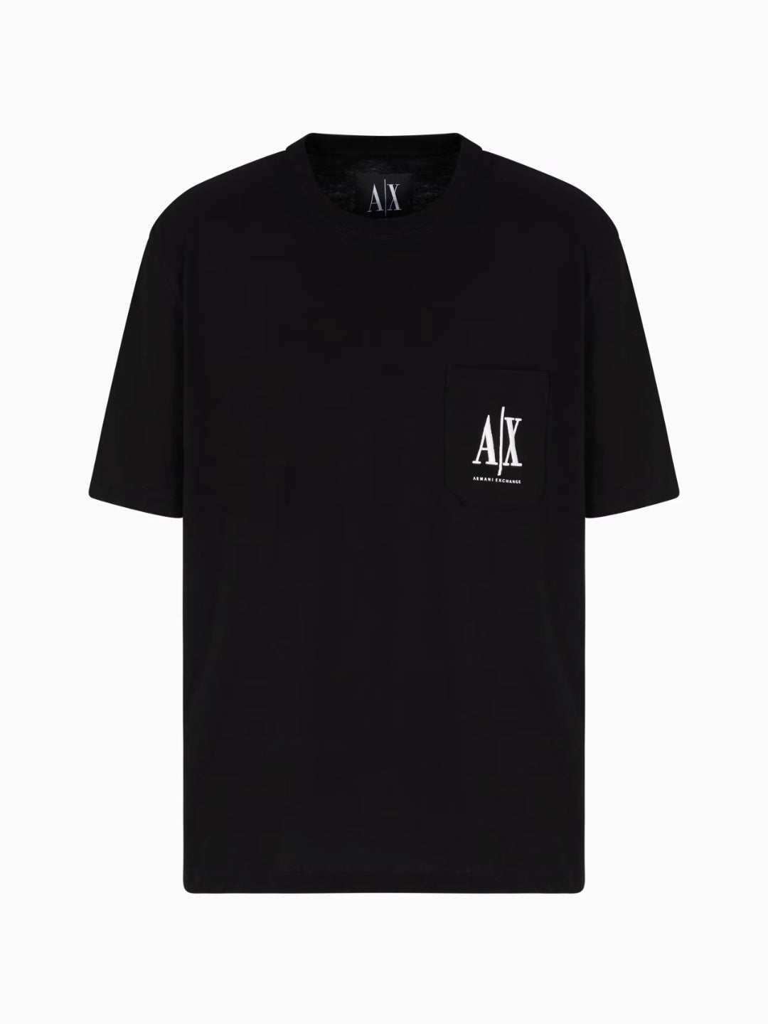 Armani Exchange T-shirt Con Logo Ricamato Regular Fit Nero