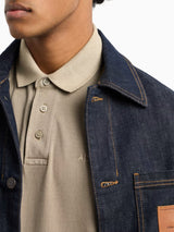 ARMANI EXCHANGE POLO IN PIQUET DI COTONE EFFETTO USED BEIGE