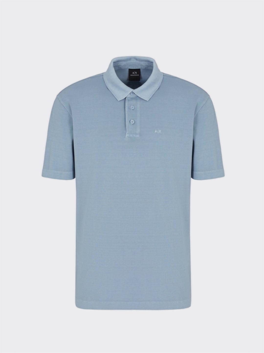 Armani Exchange Polo Regular Fit In Jersey Celeste