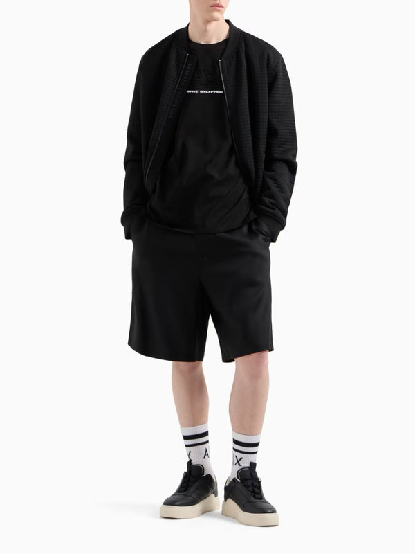Armani Exchange T-shirt Regular Fit Con Logo In Rilievo Nero
