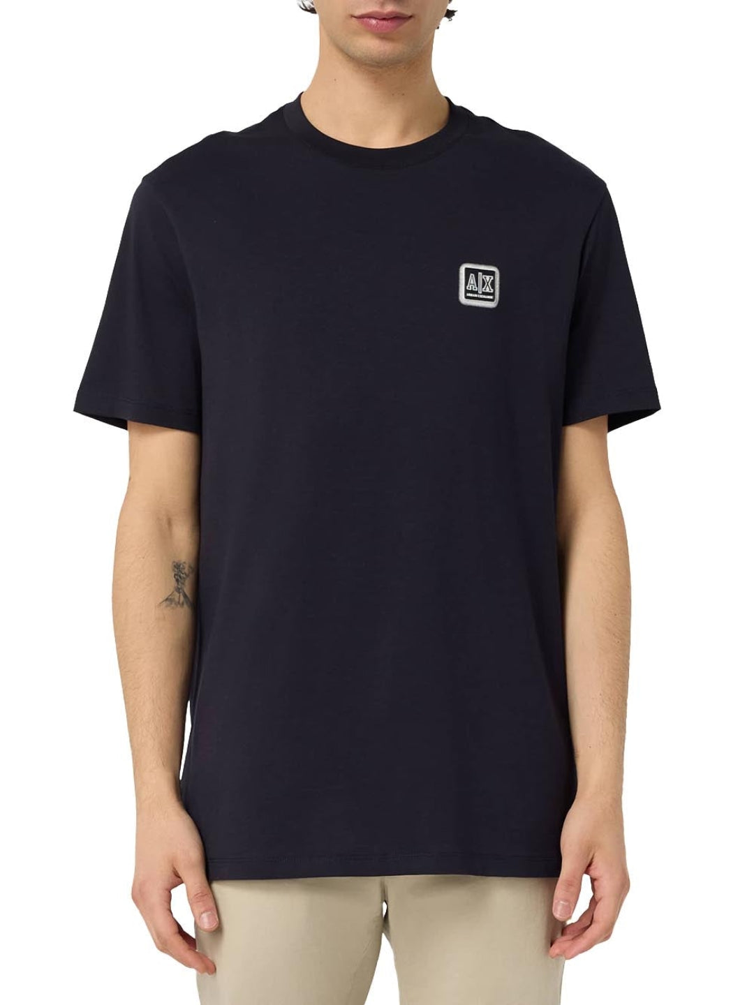 Armani Exchange T-shirt con Patch Deep Navy