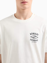 Armani Exchange T-shirt Regular Fit Con Logo Centrale Bianco