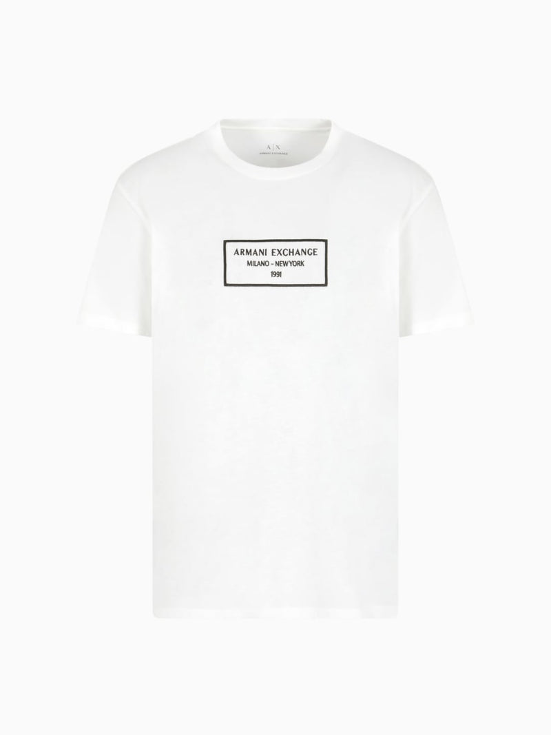 Armani Exchange T-shirt Regular Fit Milano New York Bianco