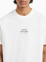 Armani Exchange T-shirt Regular Fit In Cotone Con Logo Bianco