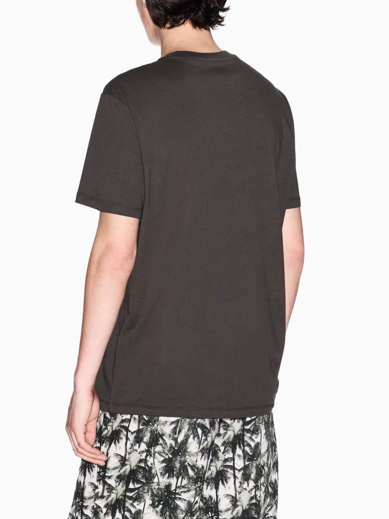 Armani Exchange T-shirt Regular Fit In Cotone Con Logo Verde