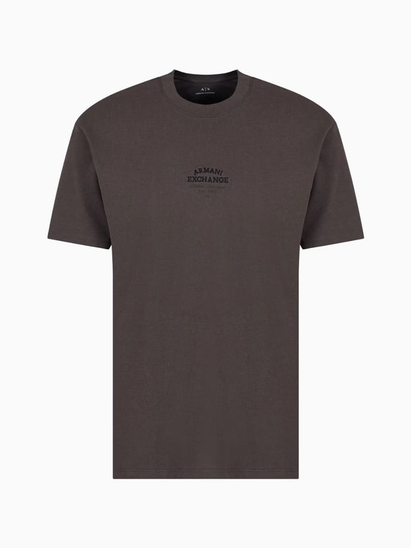 Armani Exchange T-shirt Regular Fit In Cotone Con Logo Verde