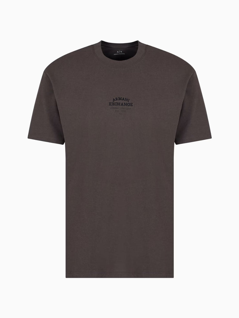 Armani Exchange T-shirt Regular Fit In Cotone Con Logo Verde