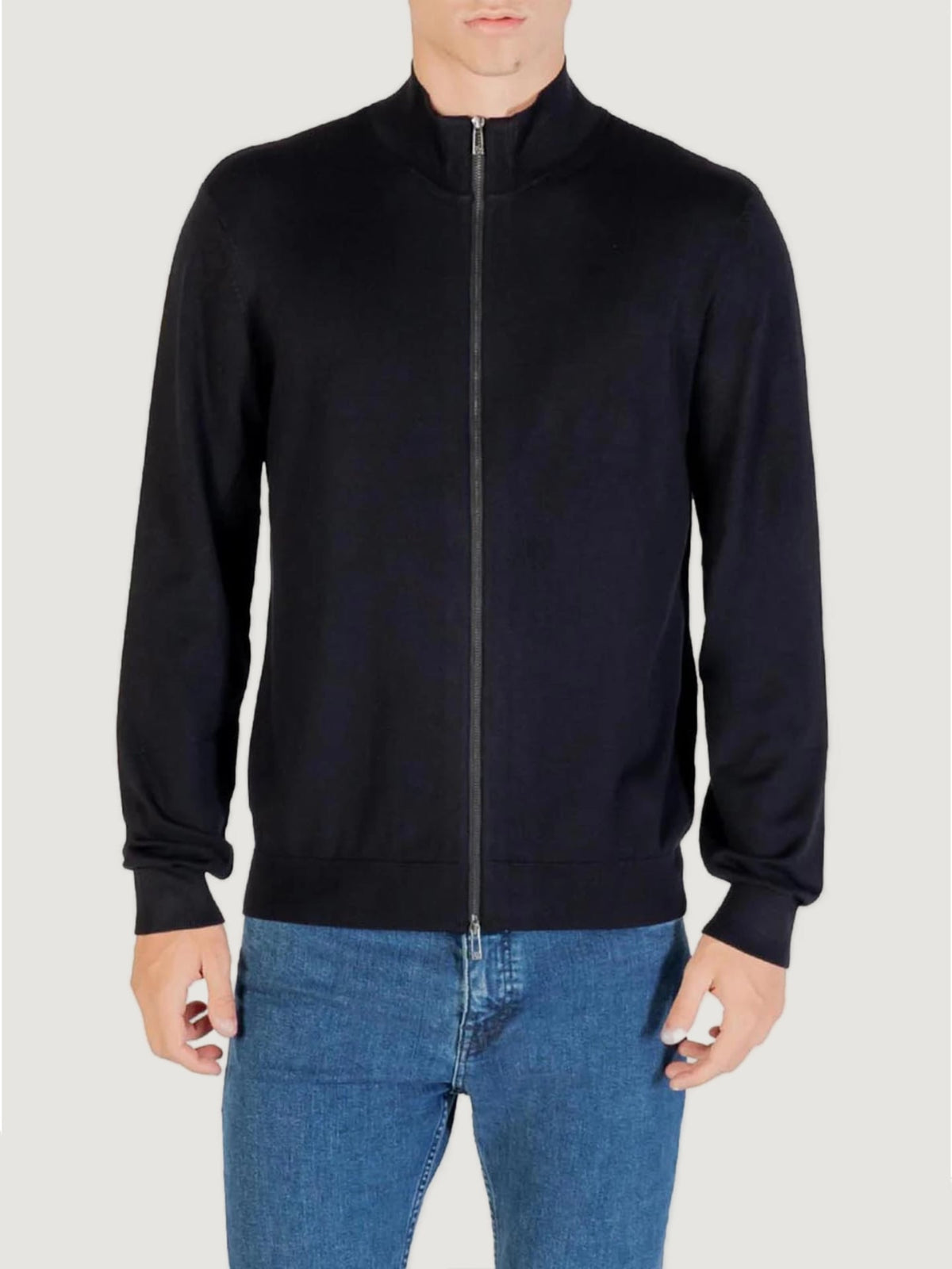 Armani Exchange Cardigan con zip Deep Navy