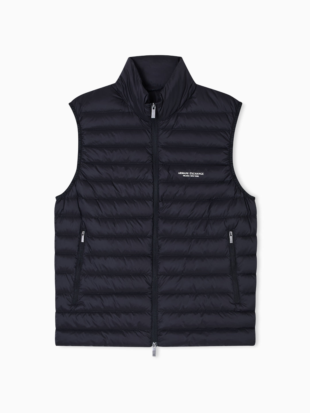 Armani Exchange Piumino smanicato fullzip Nero