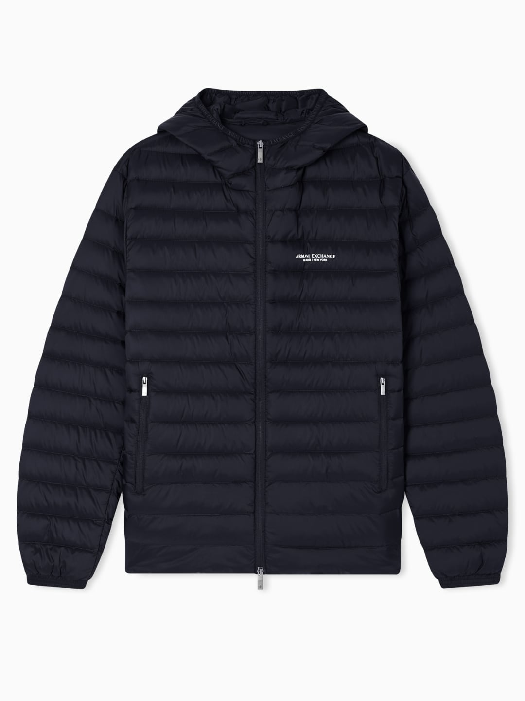 Armani Exchange Piumino Fullzip con Cappuccio Nero