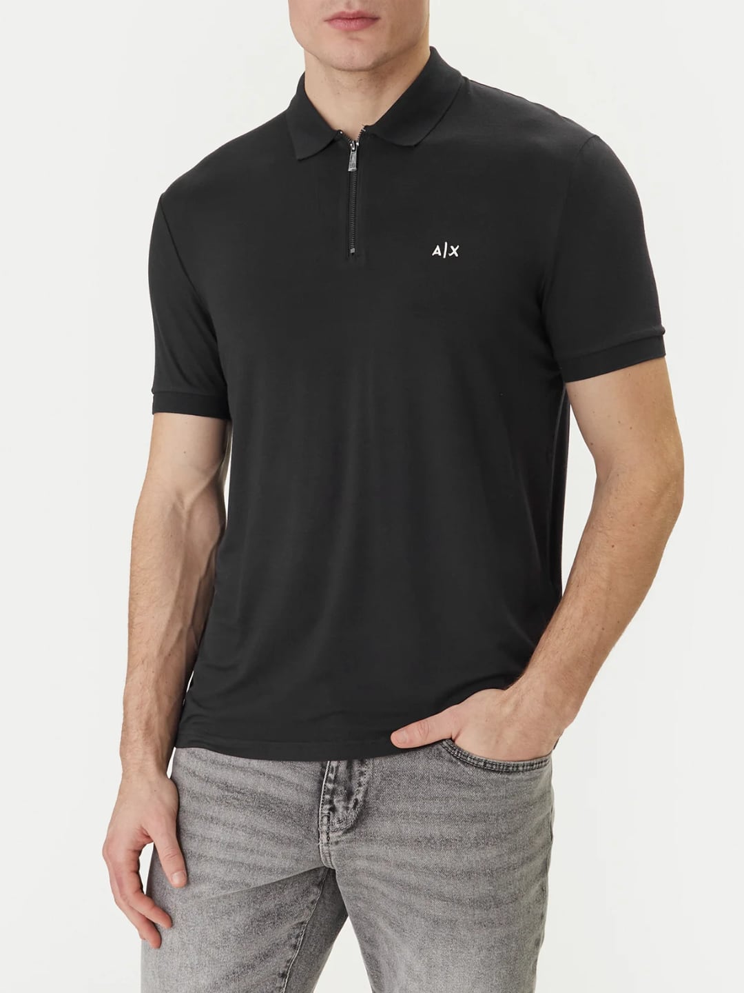 Armani Exchange Polo da uomo regular fit Deep Navy