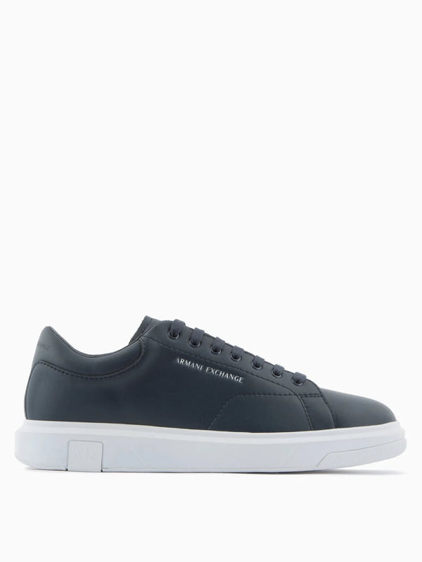 Sneaker in action leather logo A/X su suola  Col Blu Navy