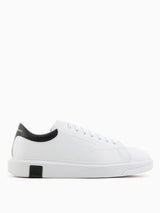 Sneaker in action leather logo A/X su suola  Col Bianco/Nero