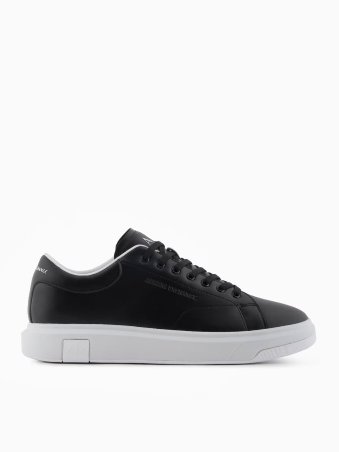 Sneaker in action leather logo A/X su suola Nero