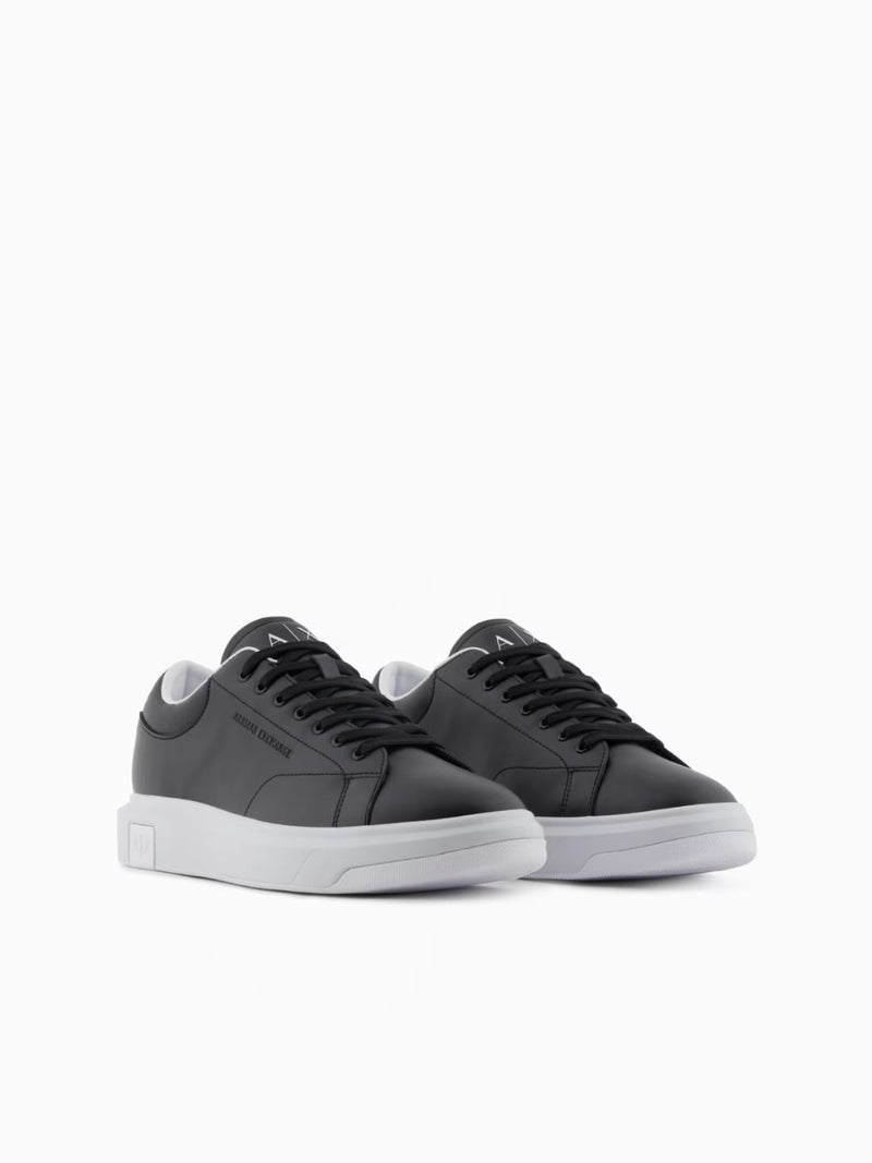 Sneaker in action leather logo A/X su suola Nero