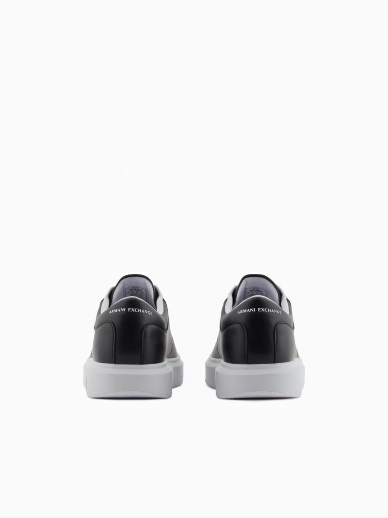 Sneaker in action leather logo A/X su suola Nero