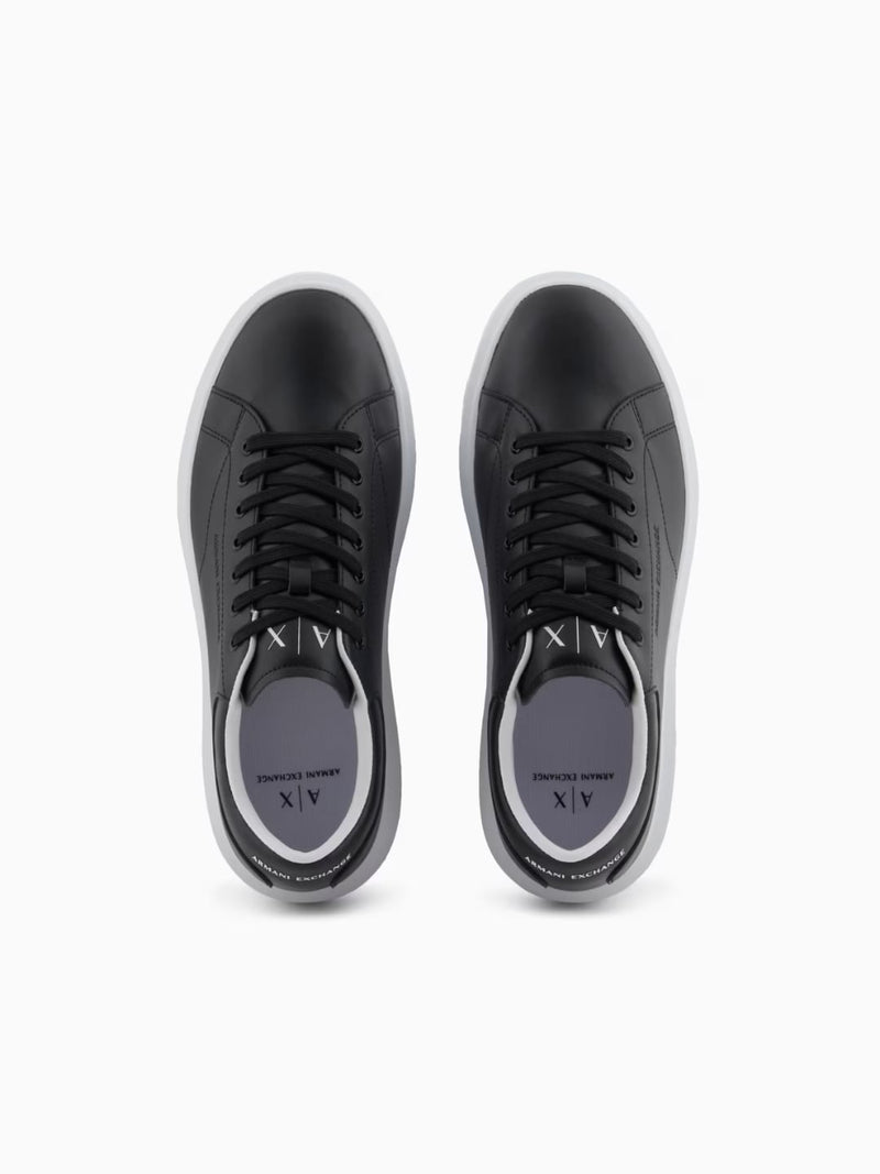Sneaker in action leather logo A/X su suola Nero