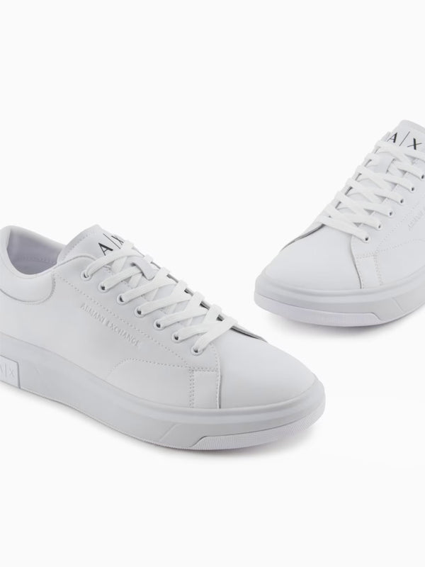 Sneaker in action leather logo A/X su suola Optical White