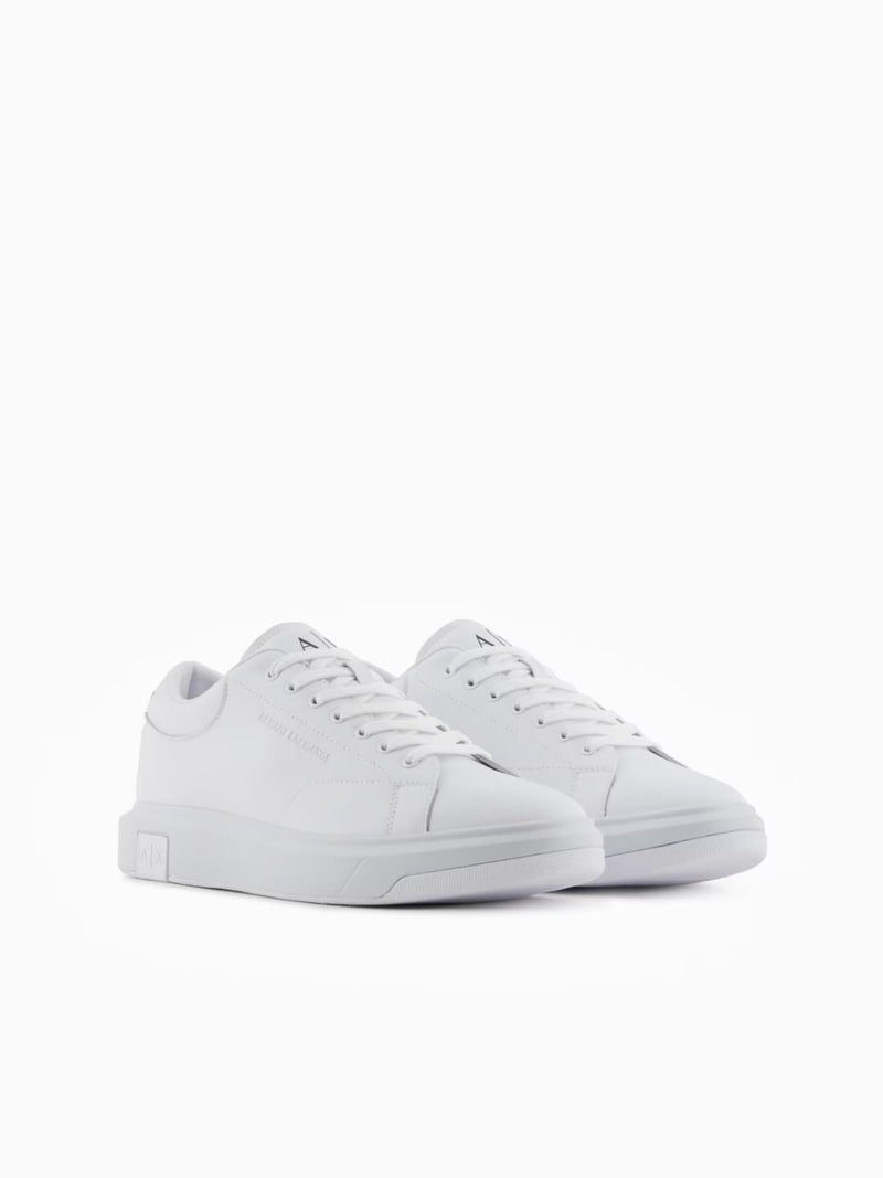 Sneaker in action leather logo A/X su suola Optical White