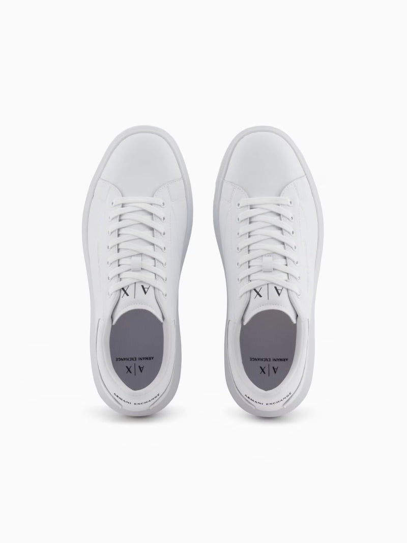 Sneaker in action leather logo A/X su suola Optical White