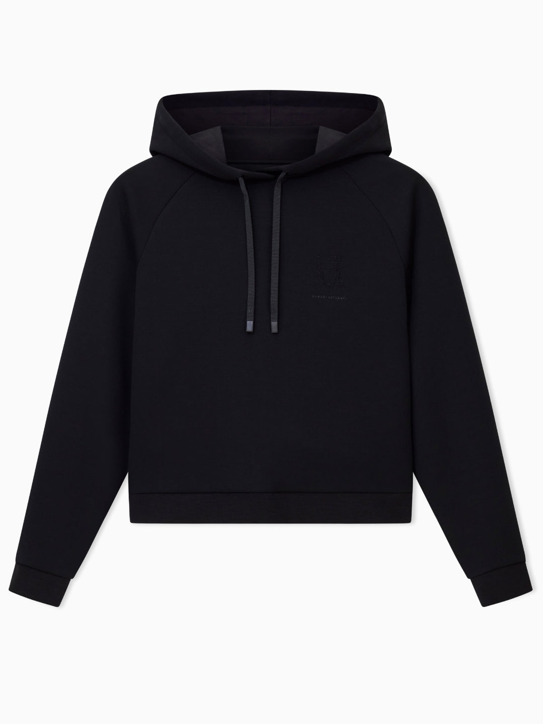 Armani Exchange Felpa con Cappuccio e Logo Glitterato da Donna Nero